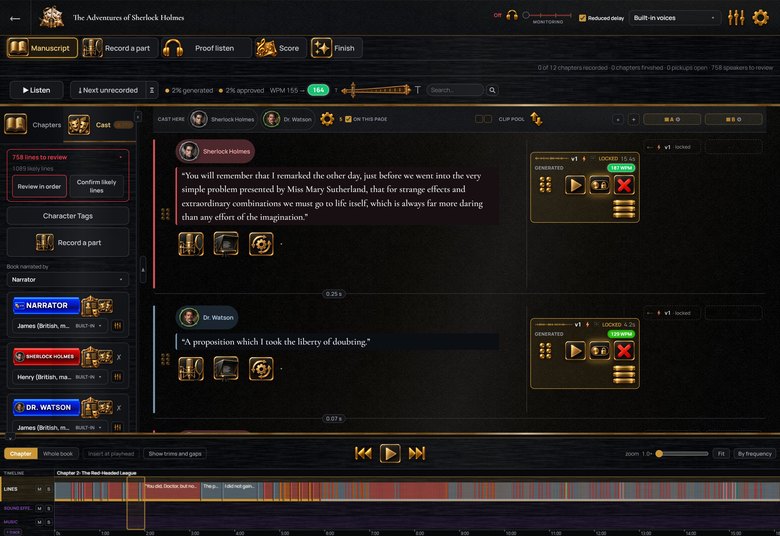 The StellAurator studio in the Gilded theme.